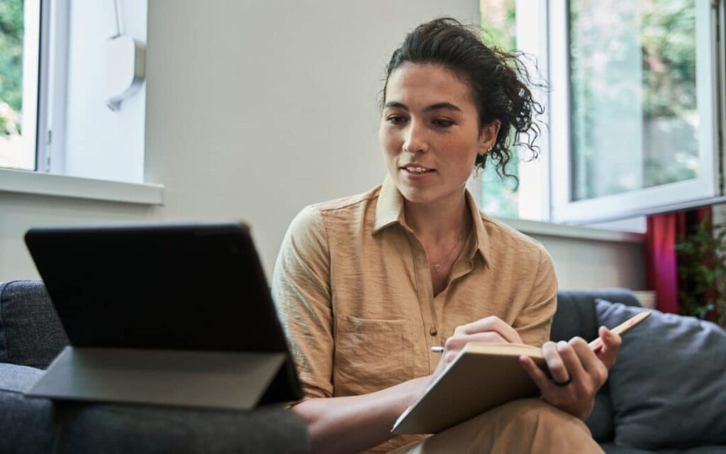 Patient in California on a telehealth psychiatry session through Sutter Select insurance.