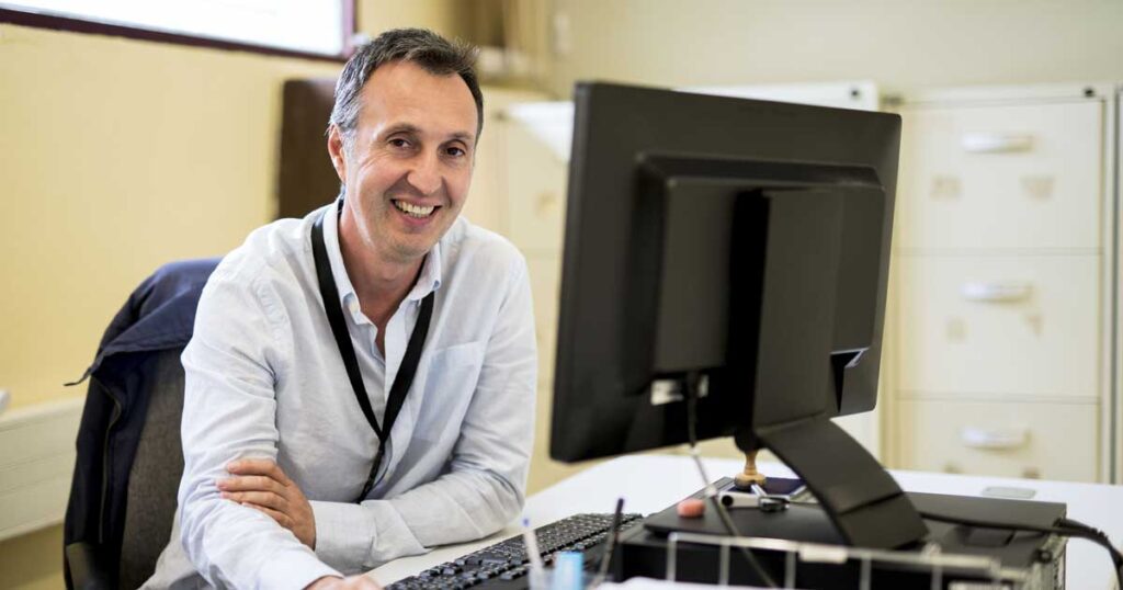 A patient in California in a telehealth session with an Optum psychiatrist.