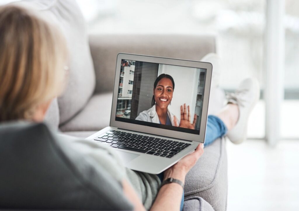 Patient in California meeting with online psychiatrist for controlled substance prescription