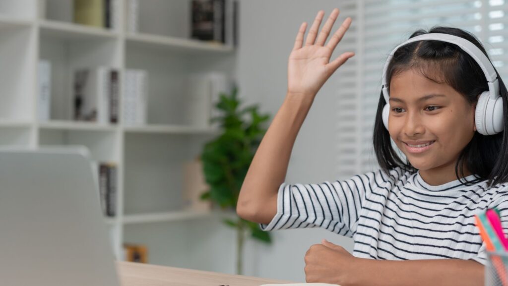 Child receiving virtual ADHD treatment through an online telepsychiatry session in Fresno